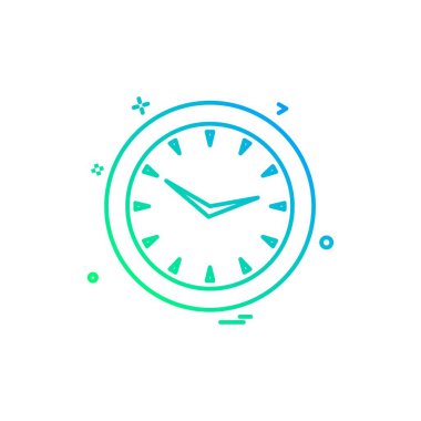 saat düz ikon vektör illüstrasyonu 