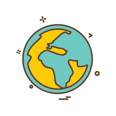 Küre simge tasarlamak vektör