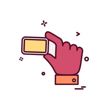 El simgesi tasarım, renkli vektör çizim