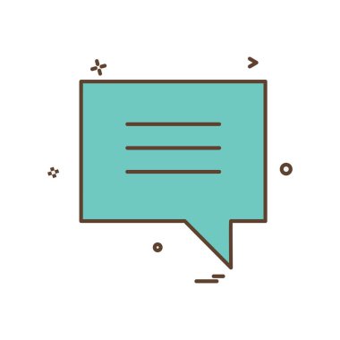 Sohbet simgesi tasarım vektörü