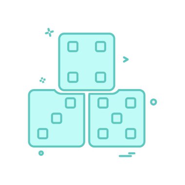 Zar simgesi tasarım vektörü