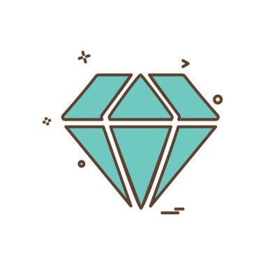 Elmas simgesi tasarım vektörü