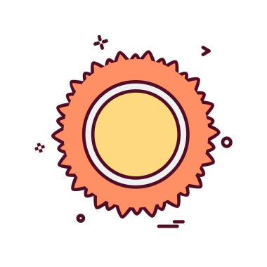 Güneş simgesi tasarım, renkli vektör çizim