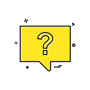 soru sohbet sms simge vektör tasarımı