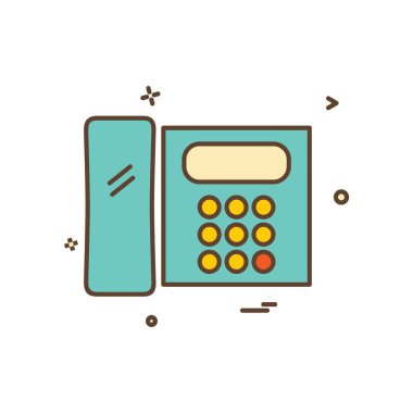 Telefon simgesi tasarım vektörü