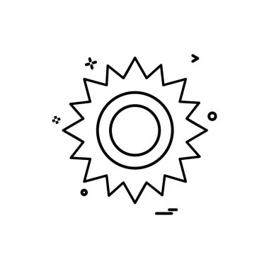 Güneş simgesi tasarım vektörü