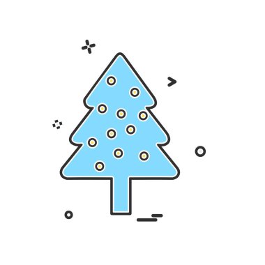 Noel ağacı simge tasarlamak vektör