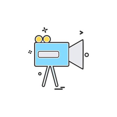 Video kamera simge vektör tasarımı