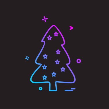 Noel ağacı simge tasarlamak vektör