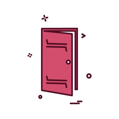 Kapı simge tasarlamak vektör 