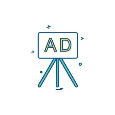 Proje stande grafik kağıt simge vektör desige