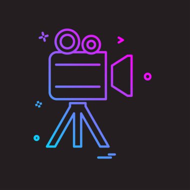 Kamera simgesi tasarım vektörü