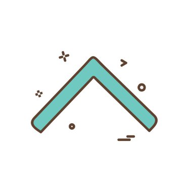 Yukarı ok simgesi tasarım vektörü