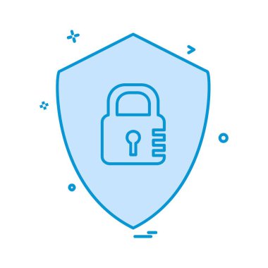 Kalkan simgesi tasarım, renkli vektör çizim