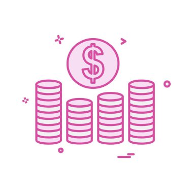 Dolar simgesi tasarım vektörü