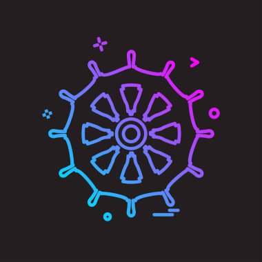 Yüzük simgesi tasarım, renkli vektör çizim