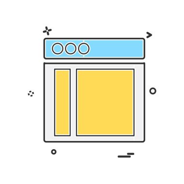 Web düzen simge tasarlamak vektör