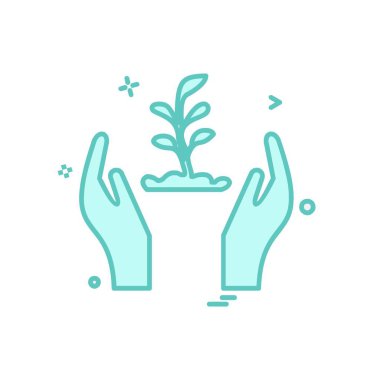 El simgesi tasarım, renkli vektör çizim