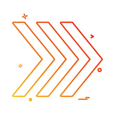 Sağ ok simge tasarlamak vektör