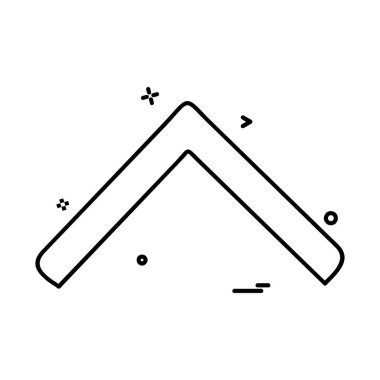 Yukarı ok simgesi tasarım vektörü