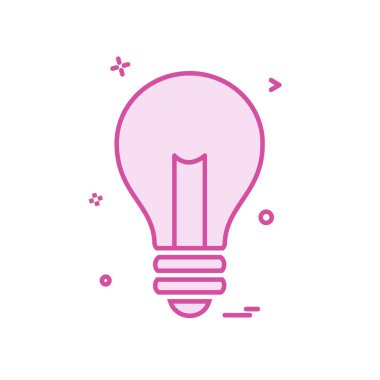 Ampul simgesi tasarım, renkli vektör çizim