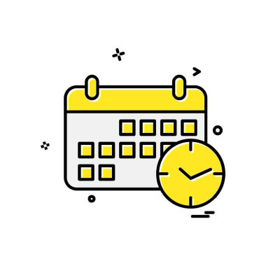 Takvim simgesi tasarım vektörü