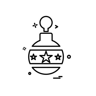 Noel top simge tasarlamak vektör