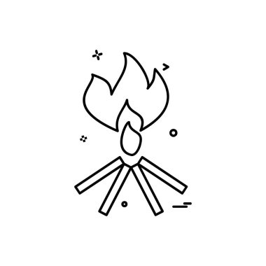 Simge tasarım vektörünü ateşle