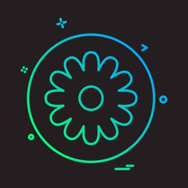 Çiçek simge tasarlamak vektör 