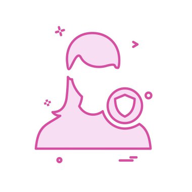 Kadın avatar simge tasarlamak vektör