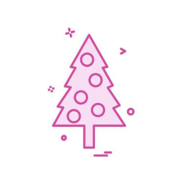 Noel ağacı simge tasarlamak vektör