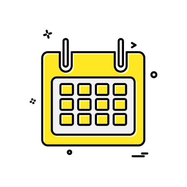 Takvim simgesi tasarım vektörü