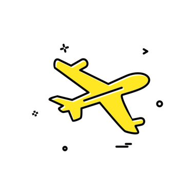 Uçak simgesi tasarım vektörü