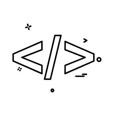 Kod simgesi tasarım vektörü