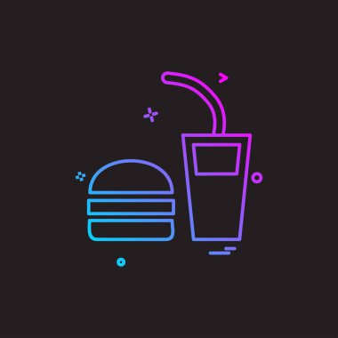 Gıda simgesi tasarım vektörü