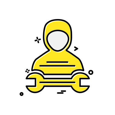 İş simgesi tasarım, renkli vektör çizim