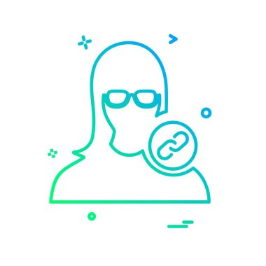 Avatar kadın simge tasarım vektörü