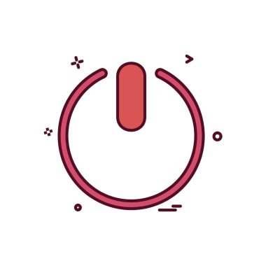 Güç simgesi tasarım vektörü