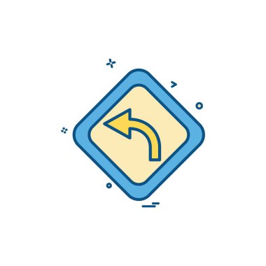 Merkezi simge vektör tasarımı yaptı ok