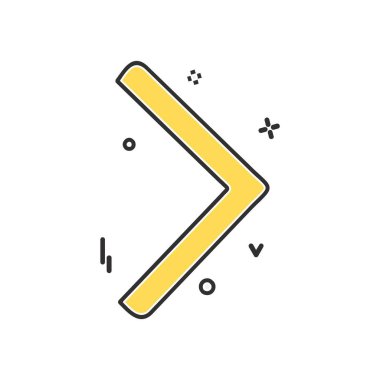 Sağ ok simge tasarlamak vektör