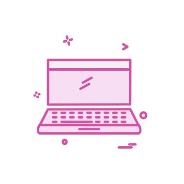 Dizüstü bilgisayar simgesi tasarım vektörü