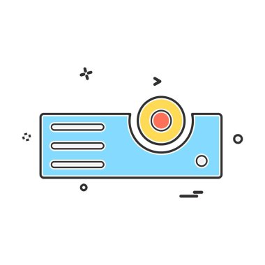 Projektör simgesi tasarım vektörü