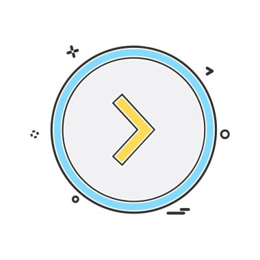 Sağ ok simge tasarlamak vektör