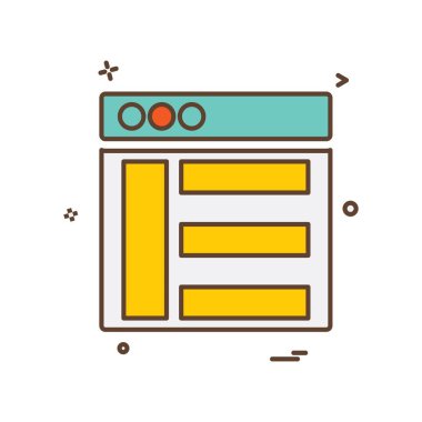 Web düzen simge tasarlamak vektör