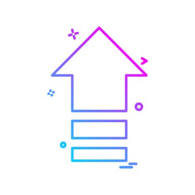 Yukarı ok simgesi tasarım vektörü