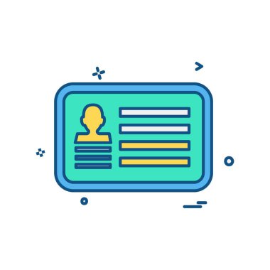 Kart simge tasarlamak vektör