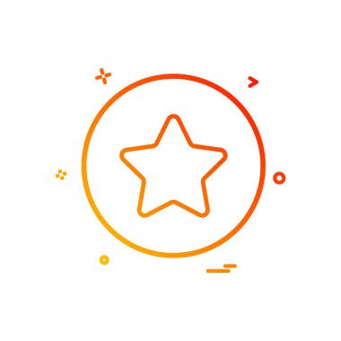 yıldız temel simge vektör tasarımı