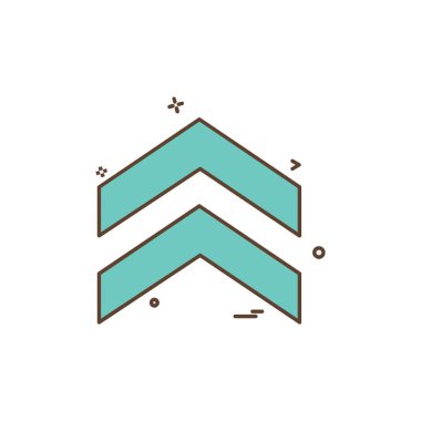 Yukarı ok simgesi tasarım vektörü