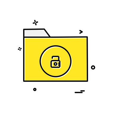 Klasör simge tasarlamak vektör 