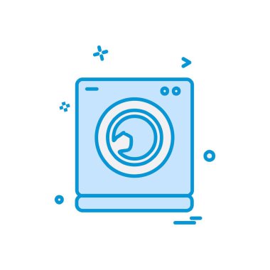 Çamaşır makinesi simgesi tasarım vektörü